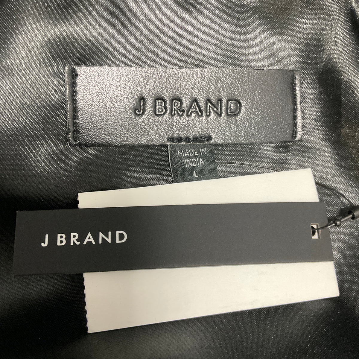 J Brand Black Letty Lamb Leather Moto Jacket