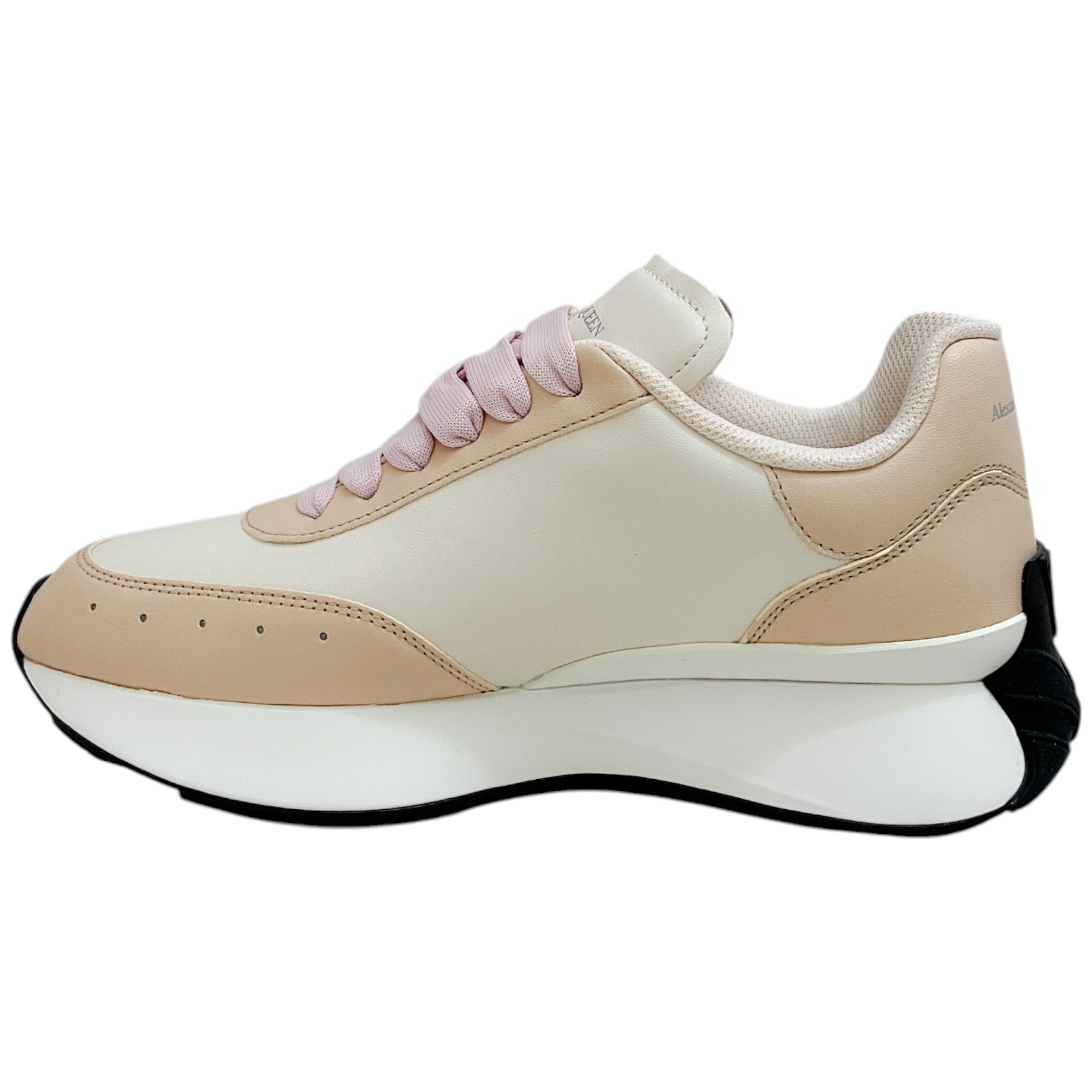 Alexander McQueen Off White / Pink / Beige Seal Sprint Runner Sneakers