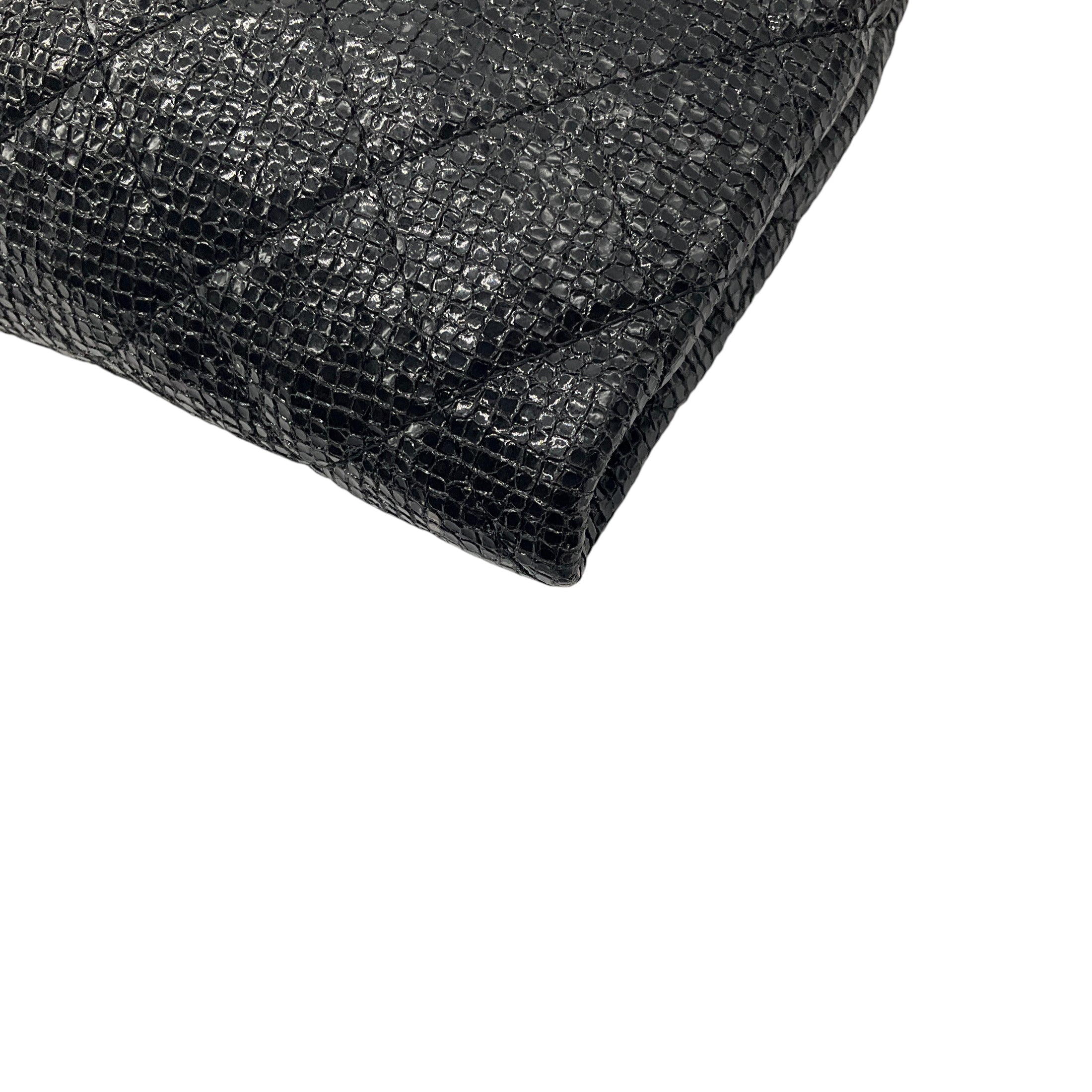 Chanel Black Calfskin Leather Limited Edition Christmas 2014 Evening Bag