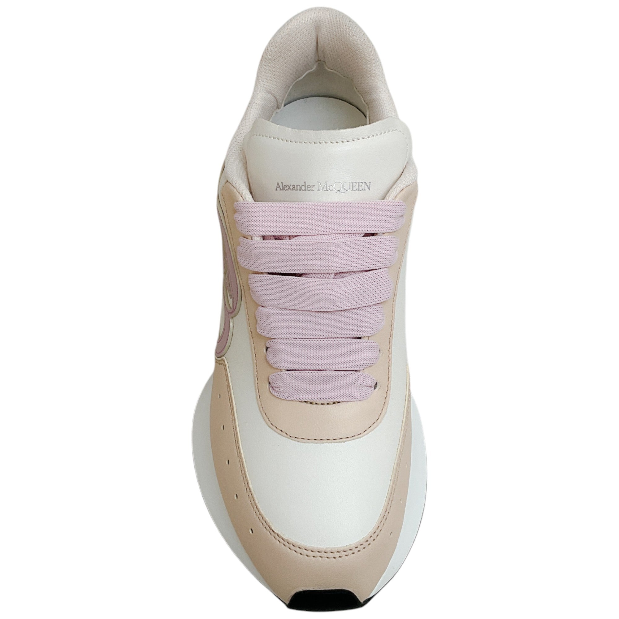 Alexander McQueen Off White / Pink / Beige Seal Sprint Runner Sneakers