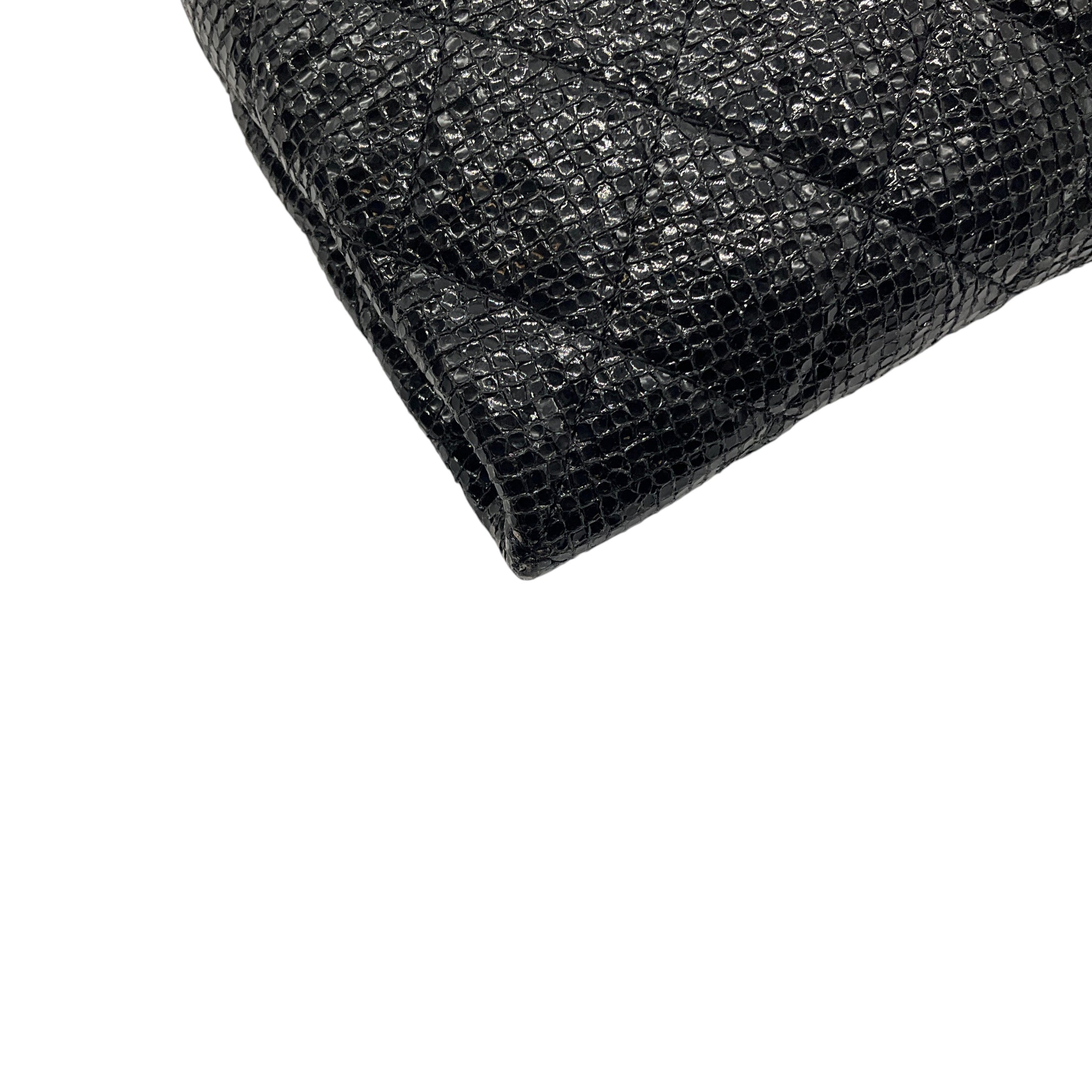 Chanel Black Calfskin Leather Limited Edition Christmas 2014 Evening Bag