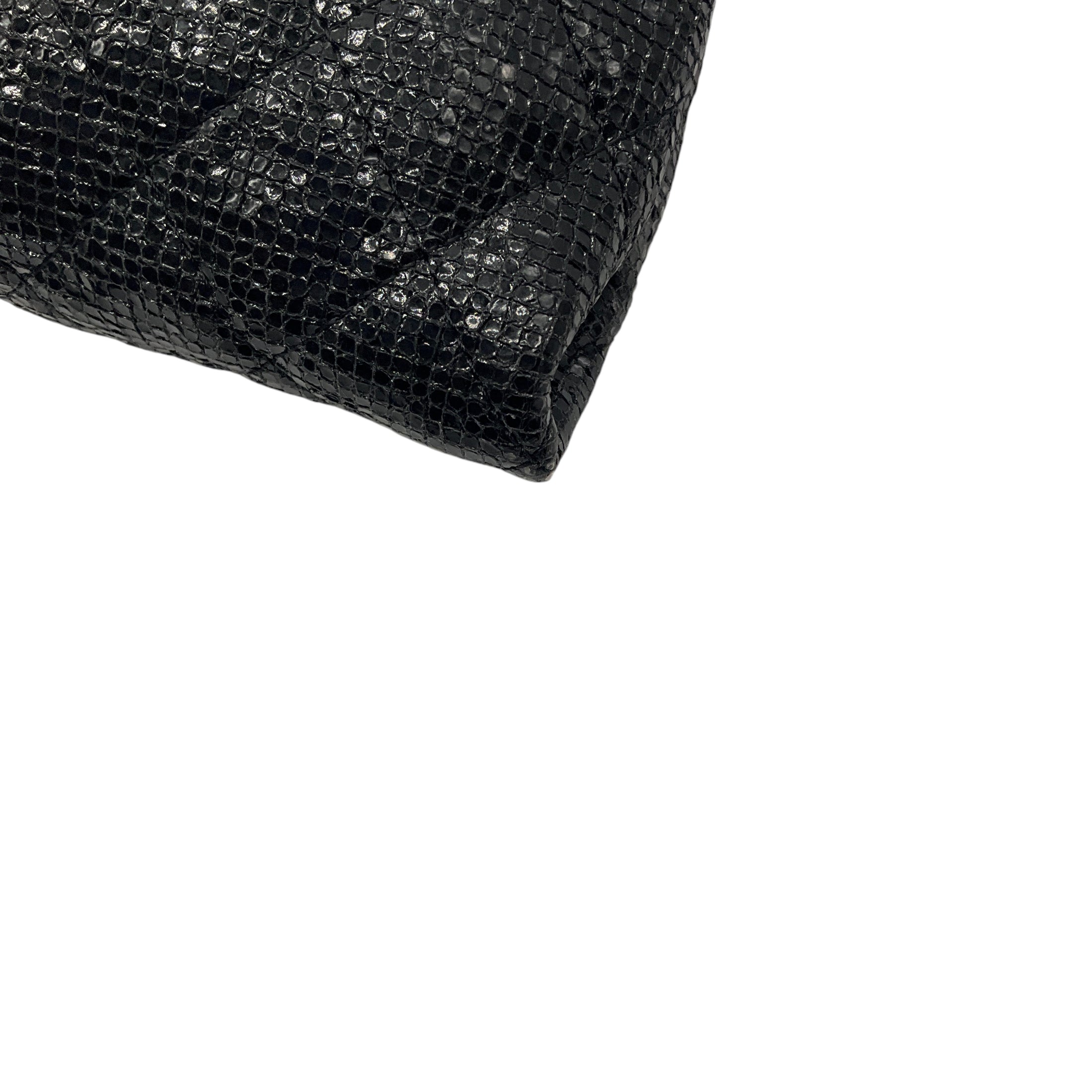 Chanel Black Calfskin Leather Limited Edition Christmas 2014 Evening Bag