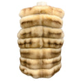 Load image into Gallery viewer, Tan Reversible Lace Trimmed Sable Fur and Cashmere Knit Vest
