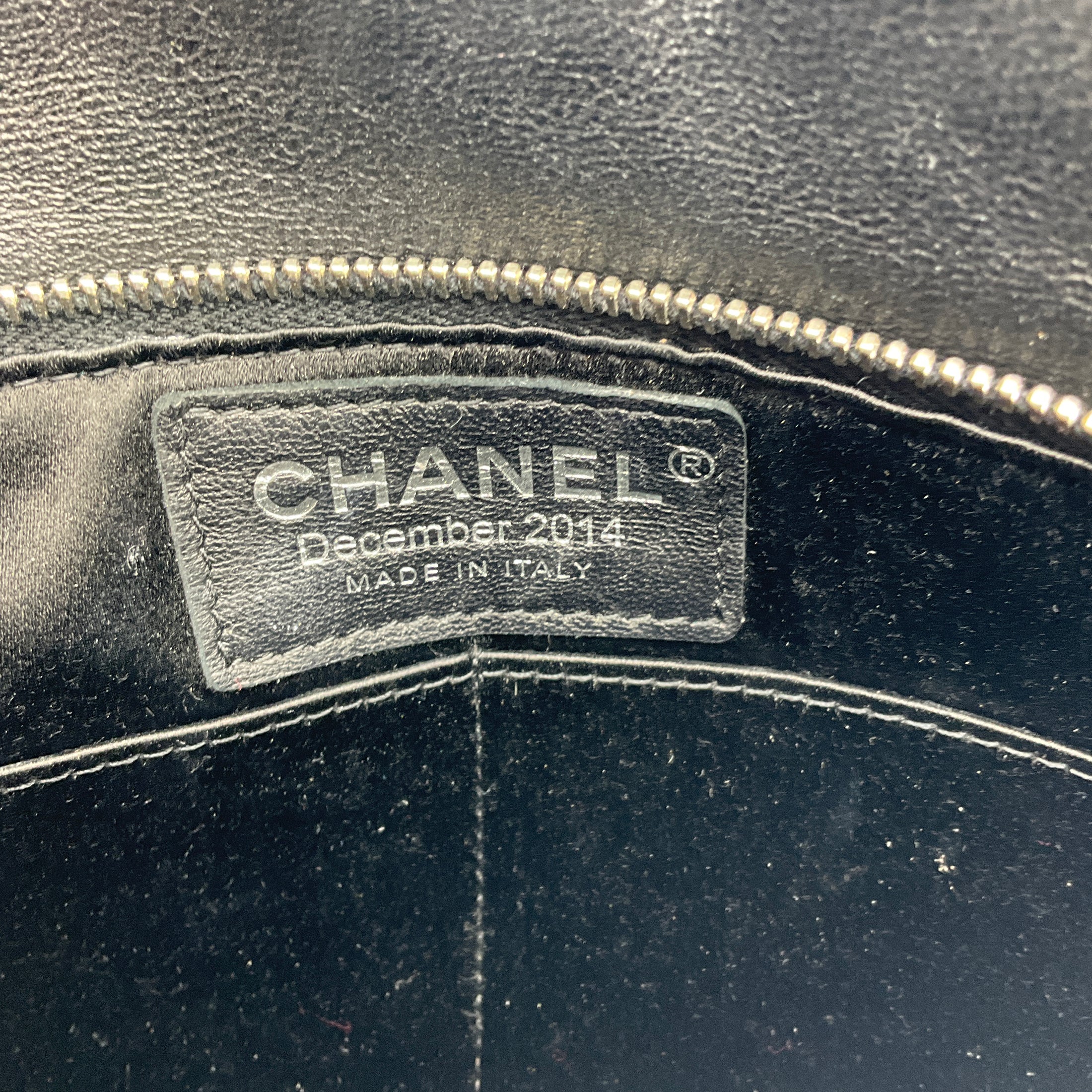 Chanel Black Calfskin Leather Limited Edition Christmas 2014 Evening Bag
