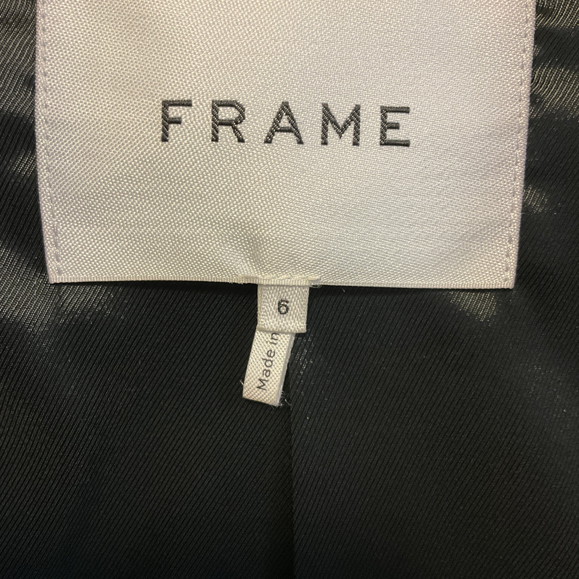 Frame Brown One Button Velvet Blazer