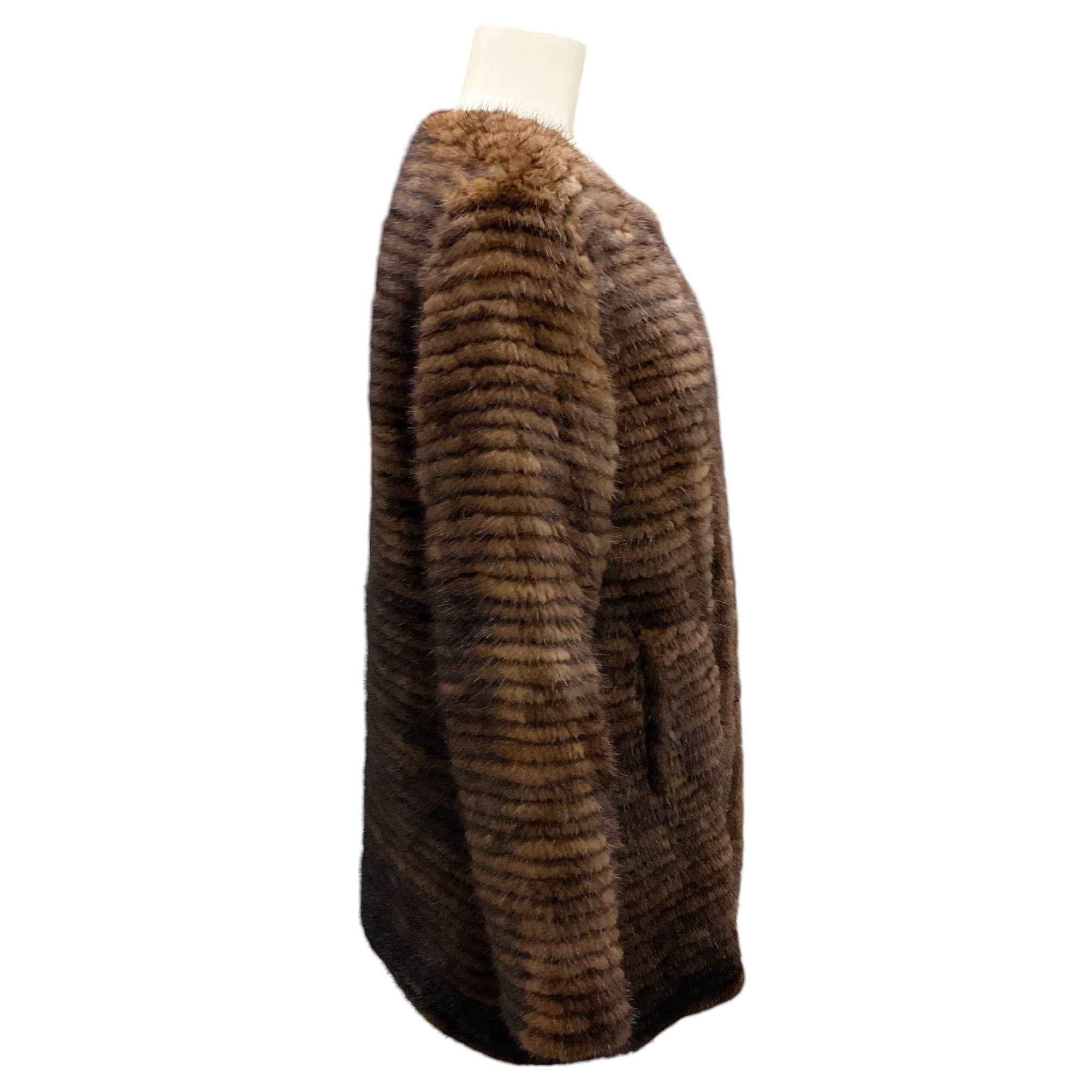 Belle Fare Brown Mink Fur Coat