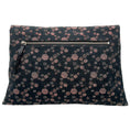 Load image into Gallery viewer, Dries Van Noten Black / Pink Leather Trimmed Jacquard Envelope Clutch
