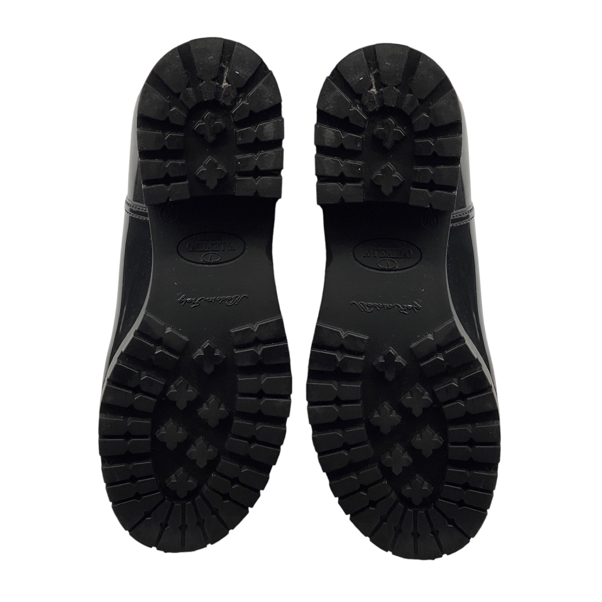 Valentino Black Rockstud Rubber Rain Boots