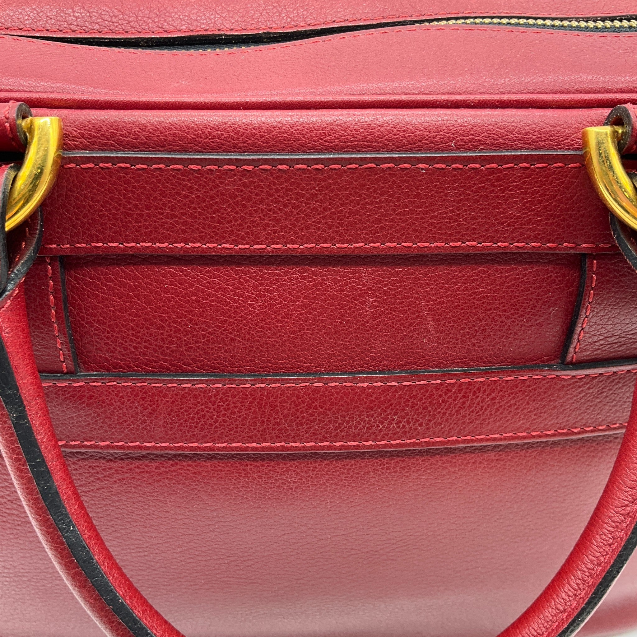 Delvaux Red Leather Parole Bag