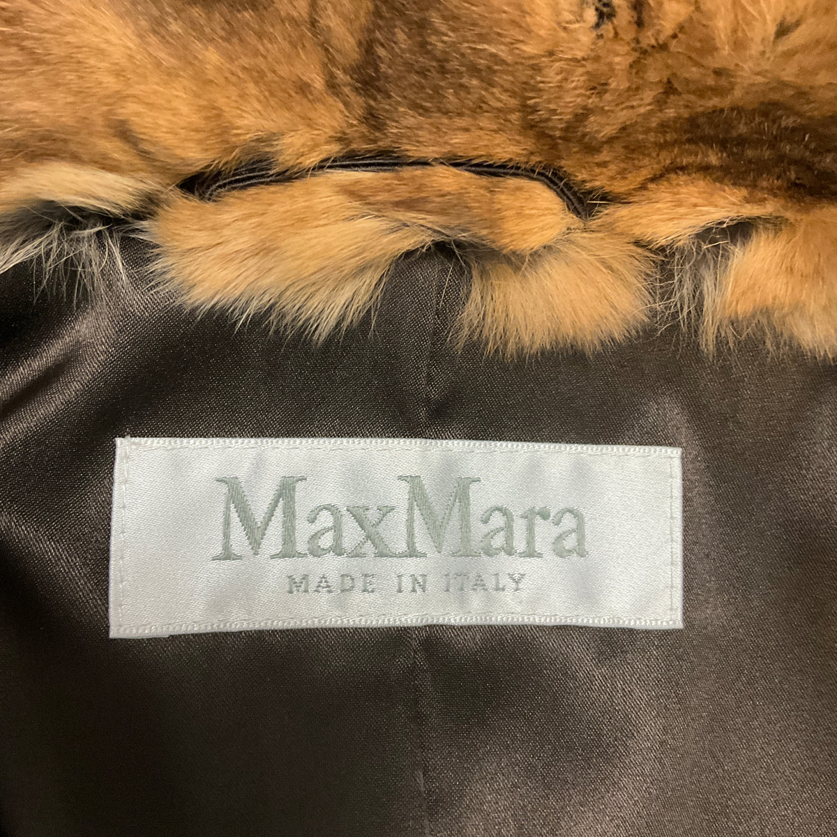 Max Mara Brown Rabbit Fur and Wool Vest