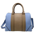 Load image into Gallery viewer, Givenchy Blue / Taupe Lucrezia Leather Double Top Handle Shoulder Bag
