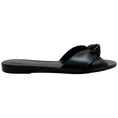 Load image into Gallery viewer, Saint Laurent Black Leather Bianca Slide Sandals
