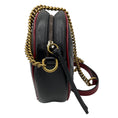Load image into Gallery viewer, Gucci Black / Red GG Marmont Mini Round Shoulder Bag

