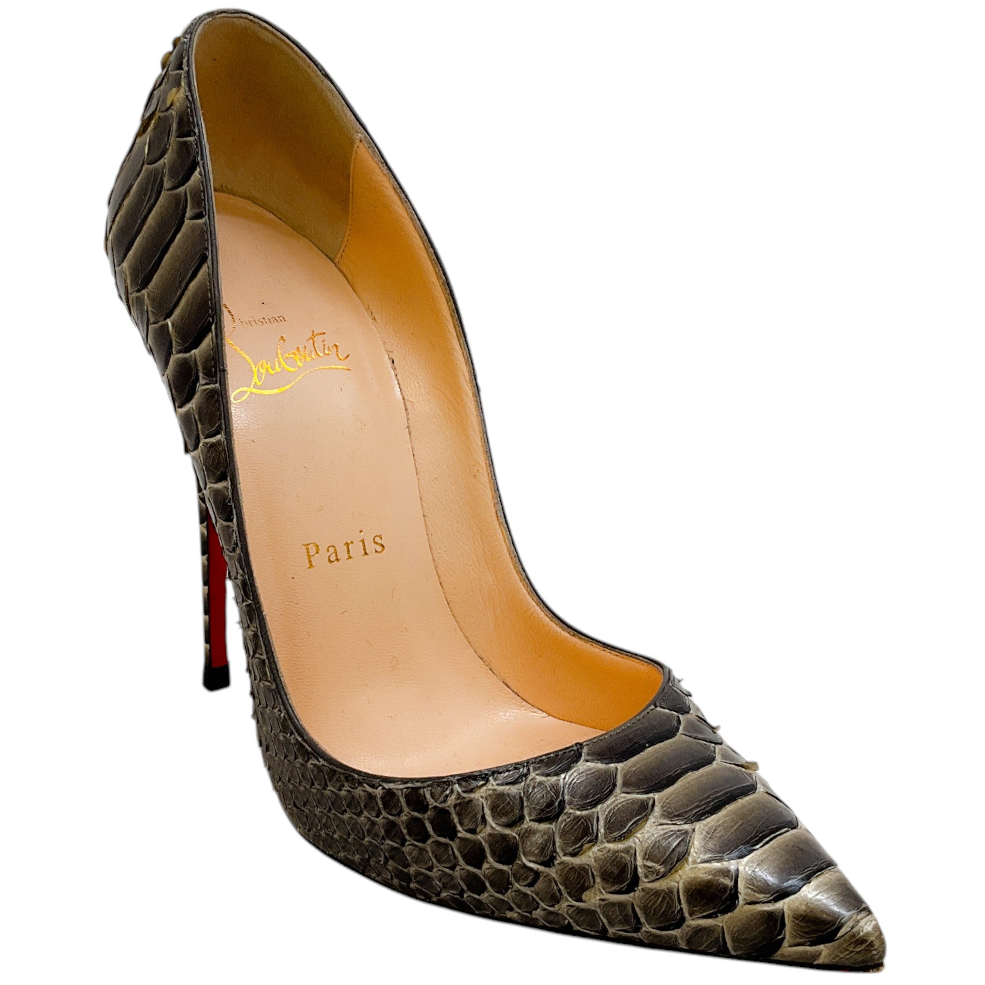 Christian Louboutin Python So Kate Pumps
