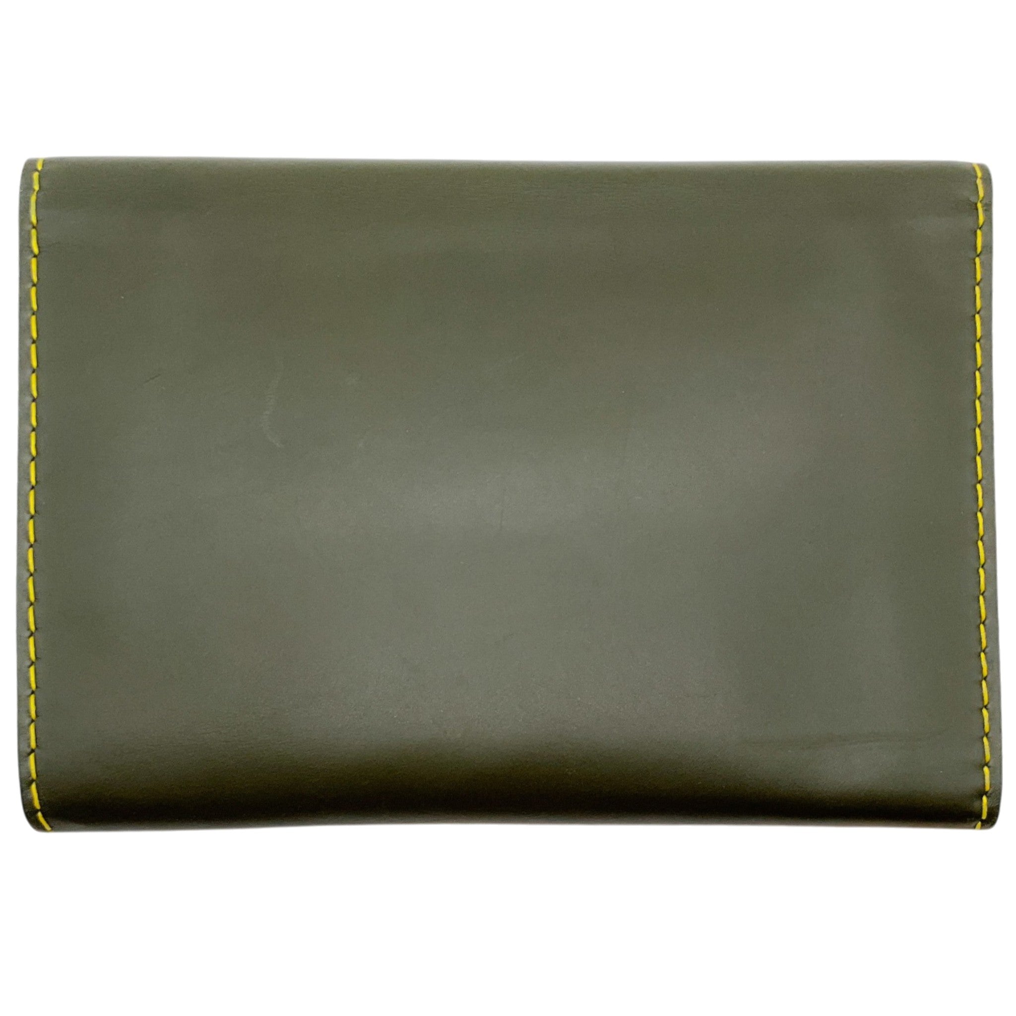 Celine Dark Green Leather Orb Clutch