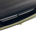 Load image into Gallery viewer, Celine Dark Green Leather Orb Clutch
