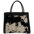 Load image into Gallery viewer, Renaud Pellegrino Black / White Haircalf Satchel

