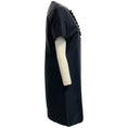 Load image into Gallery viewer, Prada Navy Blue Shift Dress with Embellished Zip Neckline
