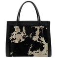 Load image into Gallery viewer, Renaud Pellegrino Black / White Haircalf Satchel

