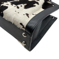 Load image into Gallery viewer, Renaud Pellegrino Black / White Haircalf Satchel

