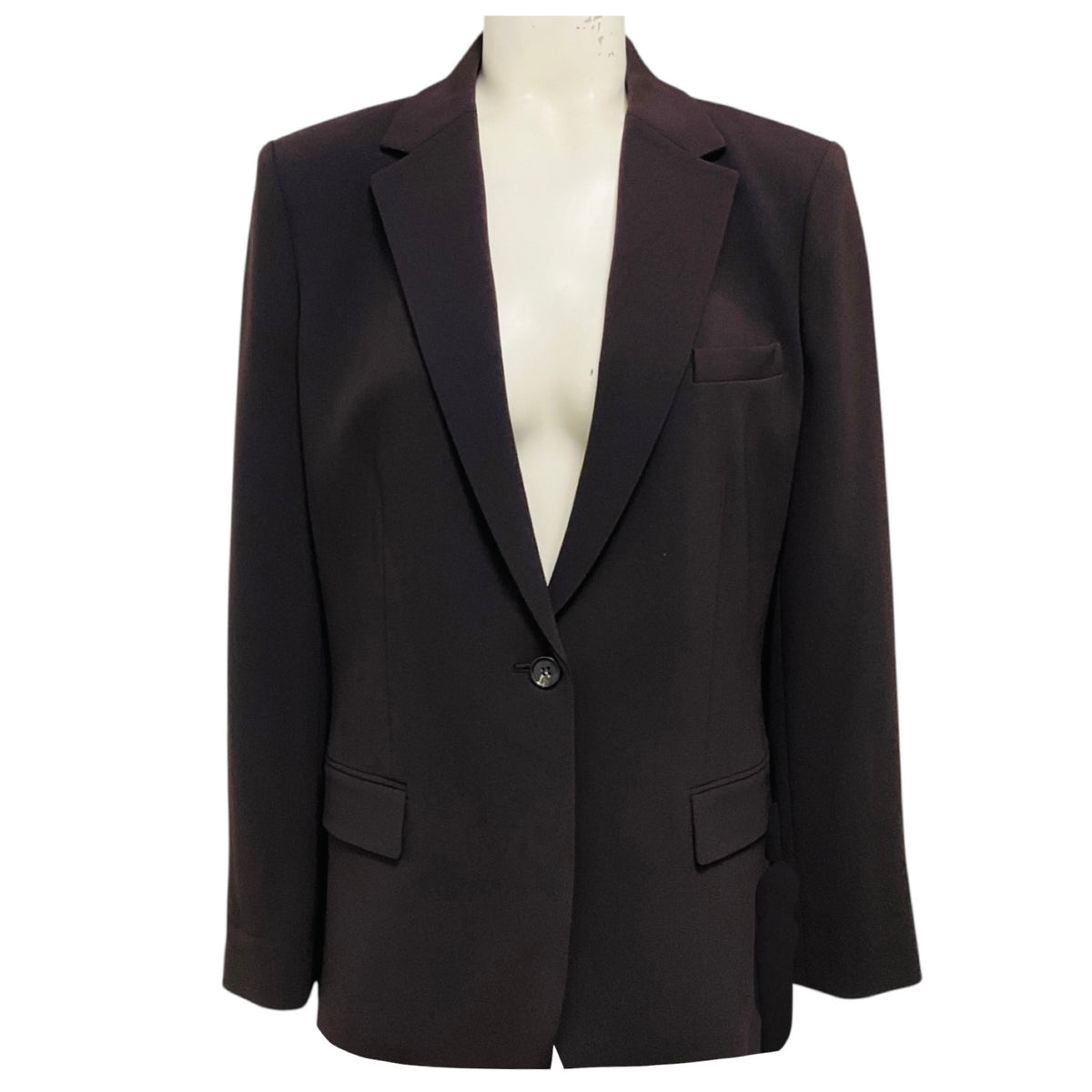 Theory Hickory Brown Admiral Crepe Staple Blazer