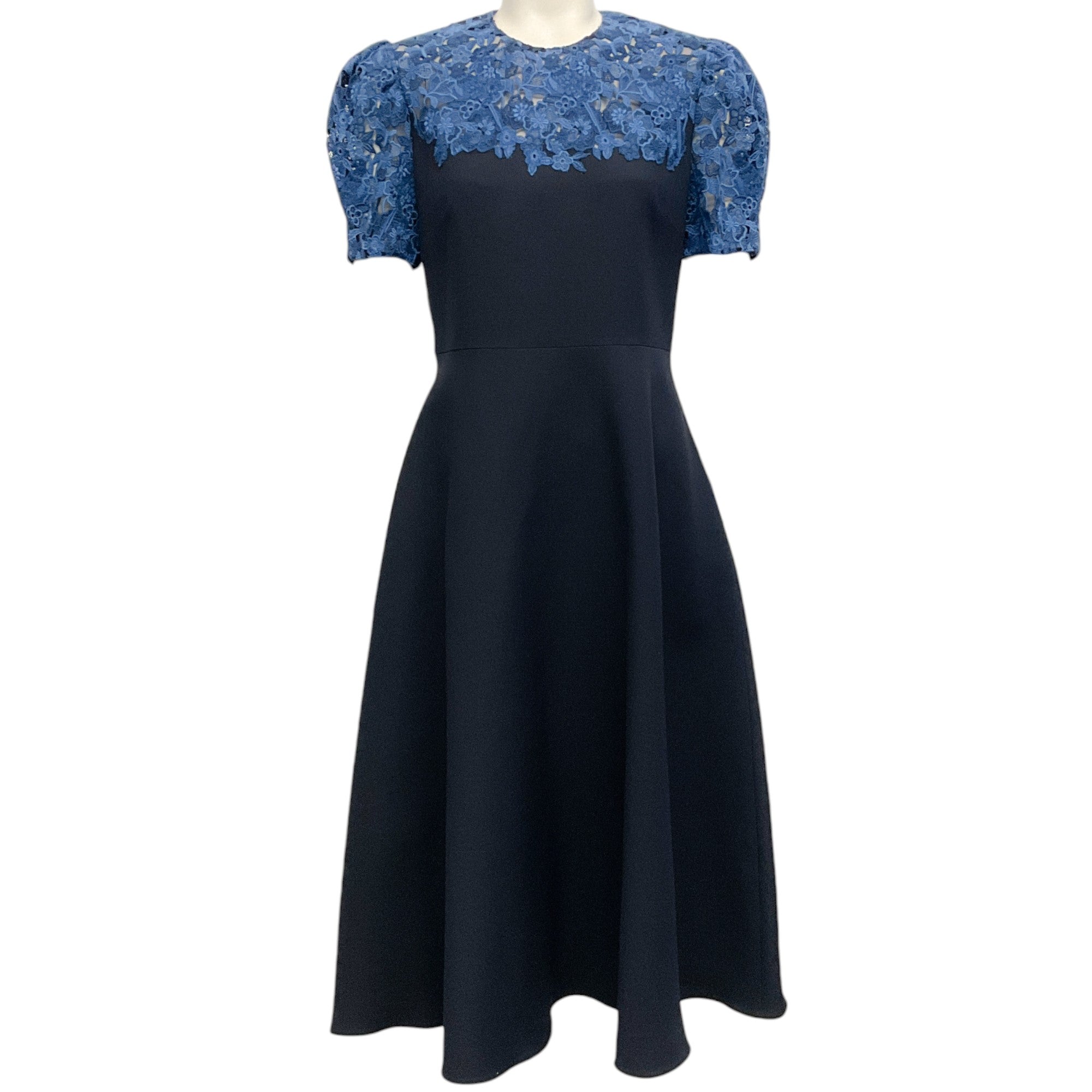 Valentino Navy Blue / Cobalt Lace Dress
