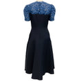 Load image into Gallery viewer, Valentino Navy Blue / Cobalt Lace Dress
