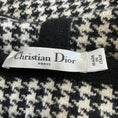 Load image into Gallery viewer, Christian Dior Black / White Hooded Cashmere Knit Houndstooth Sweater
