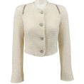 Load image into Gallery viewer, Alexander Wang Ivory Tweed Cropped Jacket with Zippers

