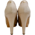 Load image into Gallery viewer, Chanel Beige Plaid Lace Up Oxford Pumps
