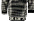 Load image into Gallery viewer, Christian Dior Black / White Hooded Cashmere Knit Houndstooth Sweater
