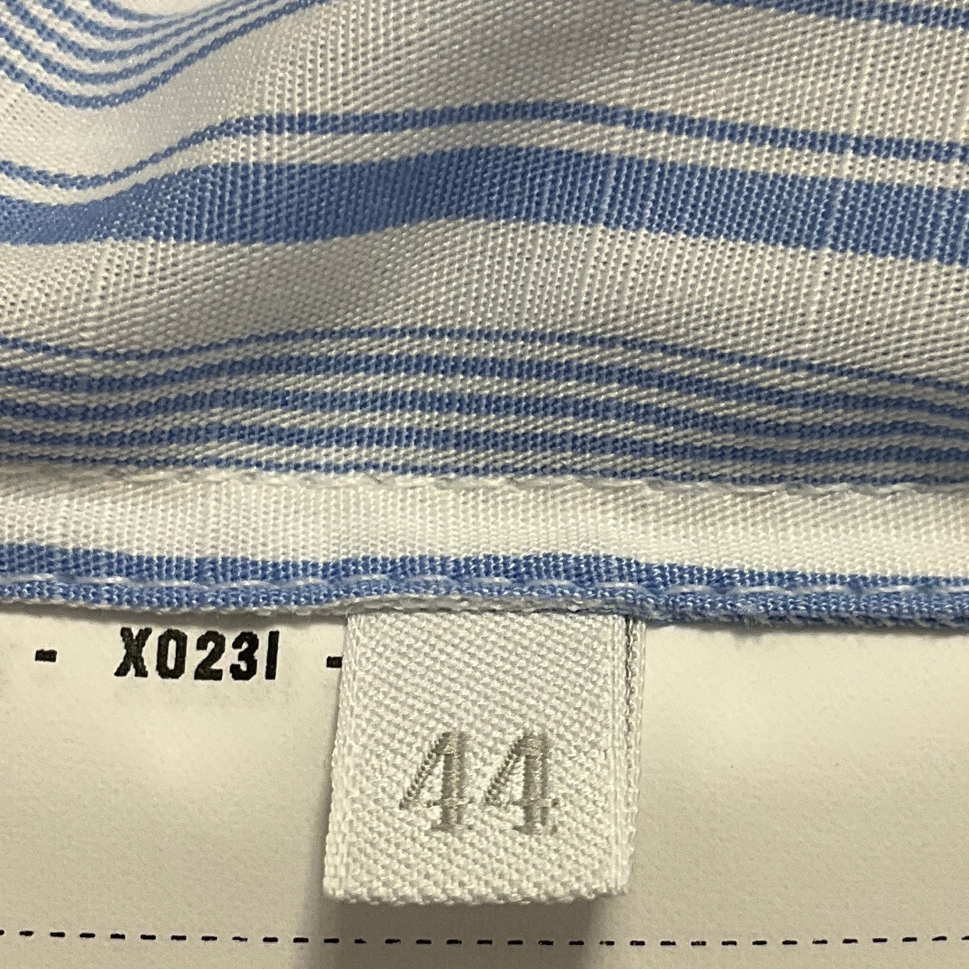 Prada Light Blue / White / Orange Ruffle Detail Striped Midi Shirt Dress with Belt
