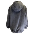 Load image into Gallery viewer, Plan C Black / White / Grey Hooded Full Zip Woven Wool Tweed Padded Coat
