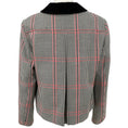 Load image into Gallery viewer, Akris Punto Black / Red / White Houndstooth Jacket with Corduroy Collar
