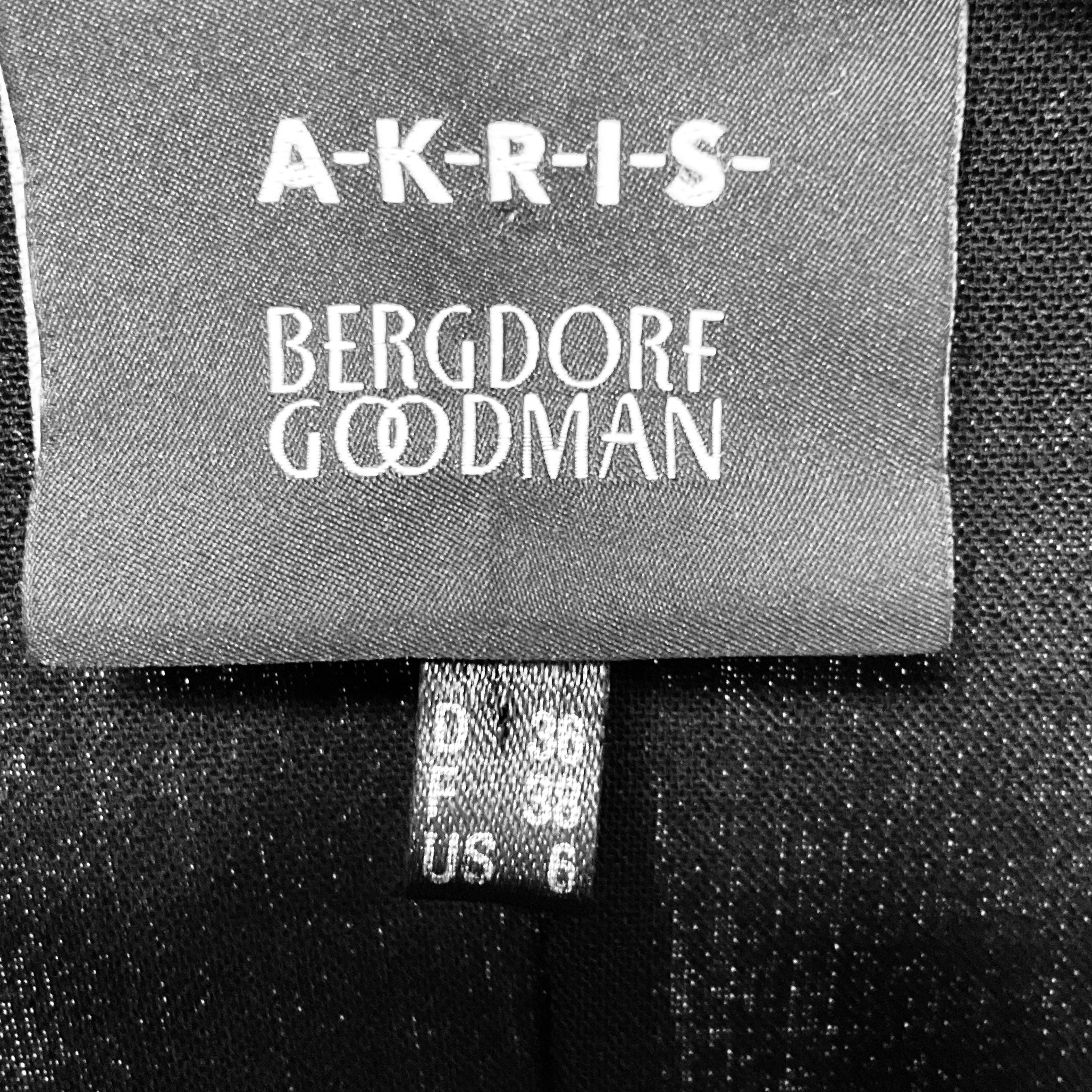 Akris Black One Button Crepe Blazer with Double Collar