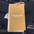 Load image into Gallery viewer, Michael Kors Collection Midnight Striped Sequined Merino Wool Sweater
