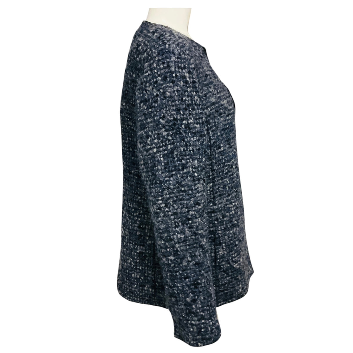 Akris Punto Blue Alpaca and Wool Tweed Jacket
