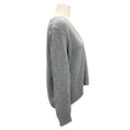 Load image into Gallery viewer, Celine Grey Long Sleeved V-Neck Cashmere Knit Pullover Sweater
