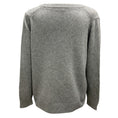 Load image into Gallery viewer, Celine Grey Long Sleeved V-Neck Cashmere Knit Pullover Sweater
