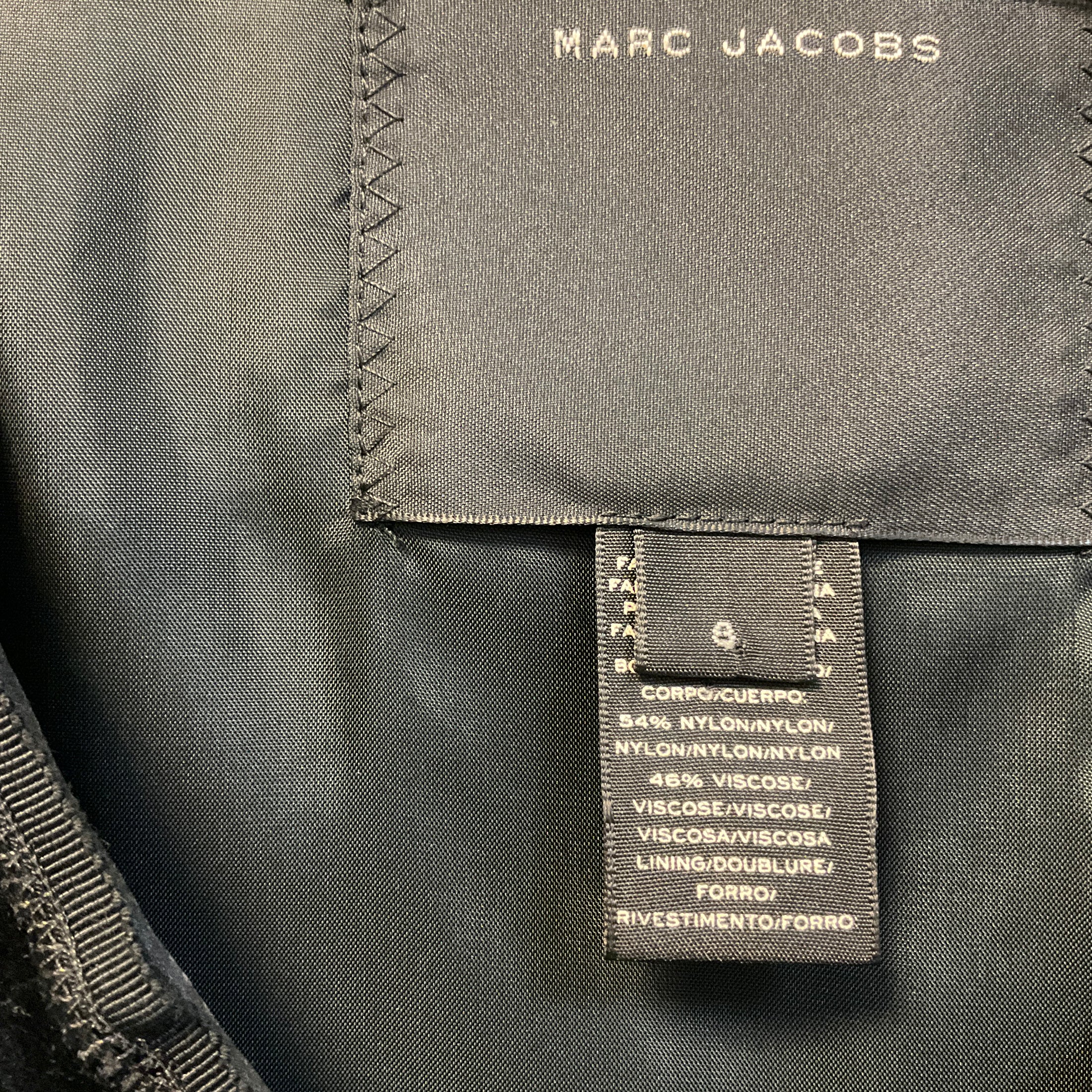 Marc Jacobs Black / Red Sequin and Bead Embellished Floral Jacquard Jacket