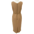 Load image into Gallery viewer, Dolce & Gabbana Camel Wool Sleeveless Shift Dress with Tie Belt
