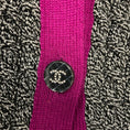 Load image into Gallery viewer, Chanel Grey / Black / Purple 2021 Sequined Metallic Knit CC Logo Button Cardigan Sweater
