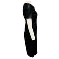 Load image into Gallery viewer, Susan Bender Black Short Sleeved Stretch Leather Dress
