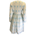 Load image into Gallery viewer, Huishan Zhang Light Blue / White Long Sleeved Embroidered Crochet Lace Dress

