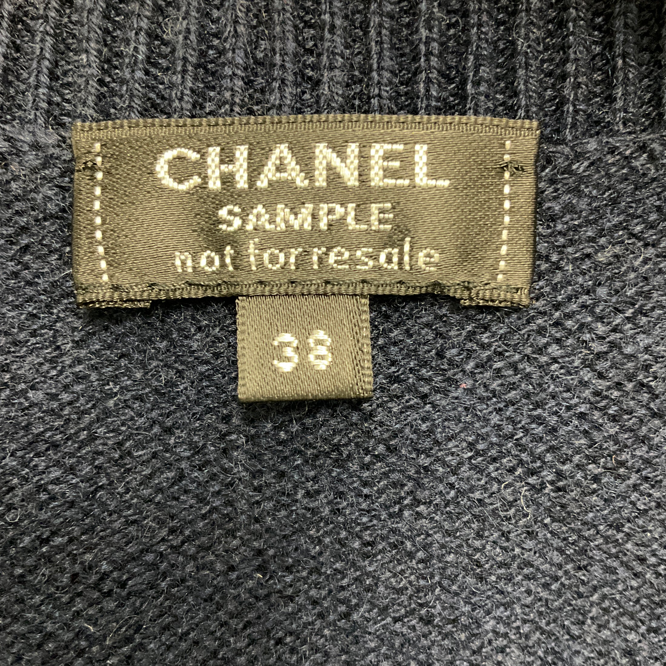 Chanel RARE Navy Biarritz Deauville Venise CC Logo Button Cashmere Knit Long Cardigan Sweater