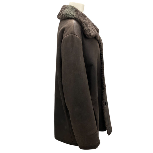 Vince Men's Brown Shearling Coat