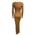 Load image into Gallery viewer, Toteme Light Brown Arezzo Ribbed Knit Midi Dress
