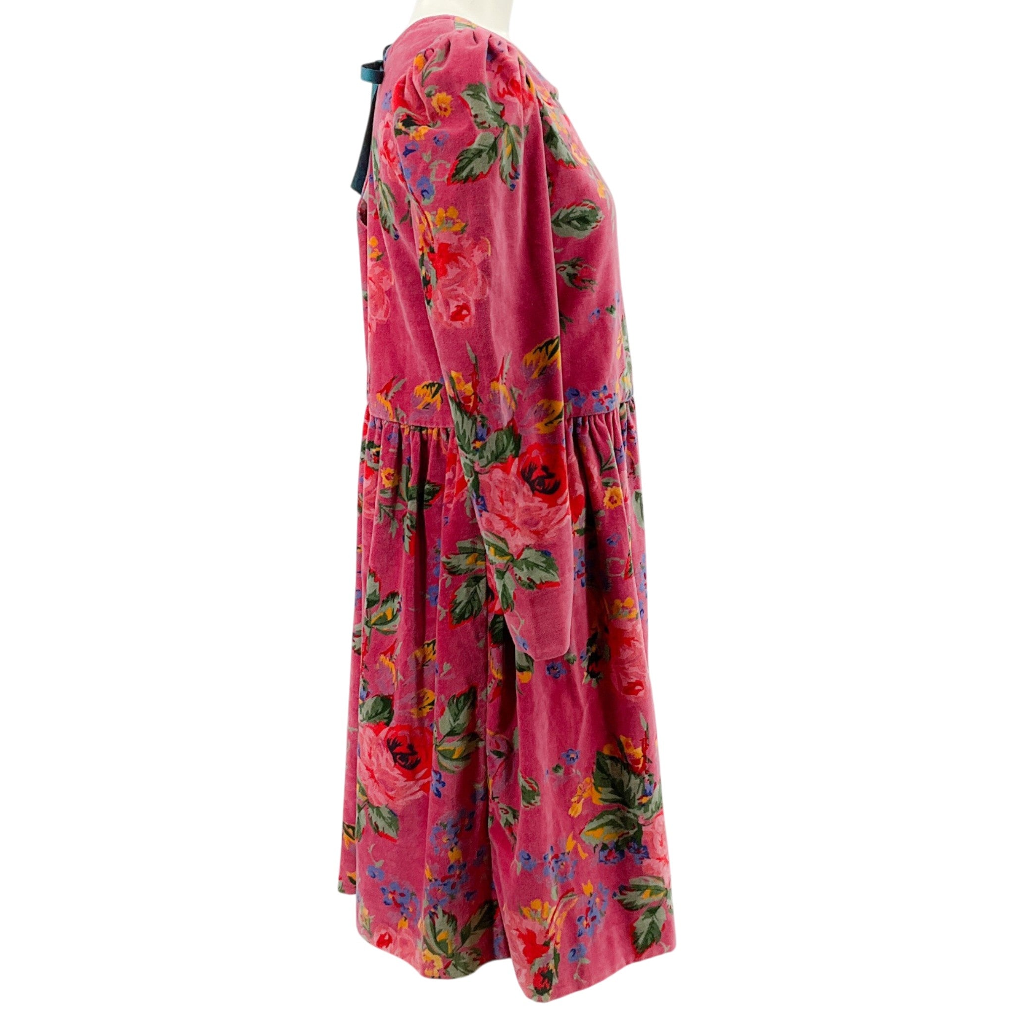 Alix of Bohemia Pink Floral Velvet Dress