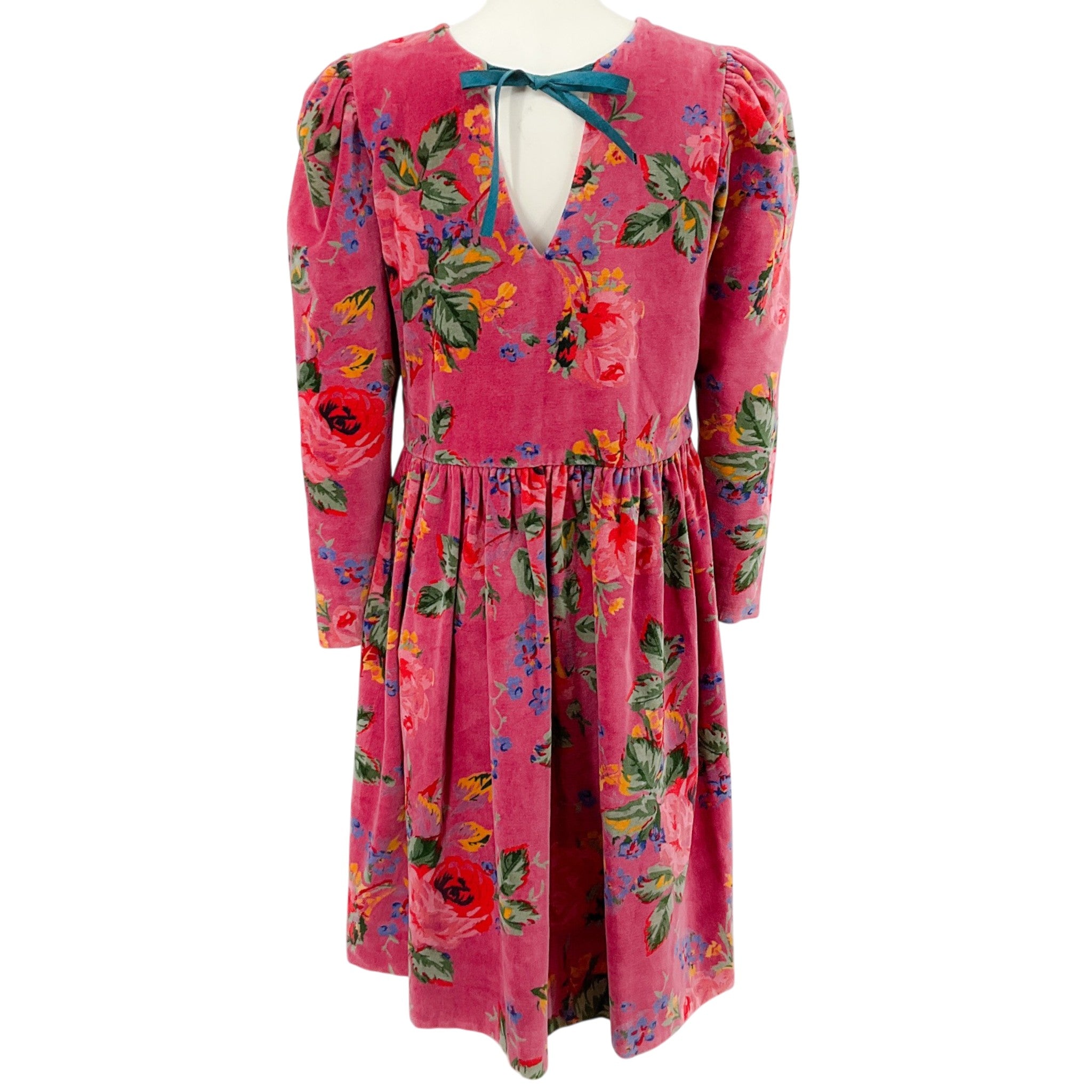 Alix of Bohemia Pink Floral Velvet Dress