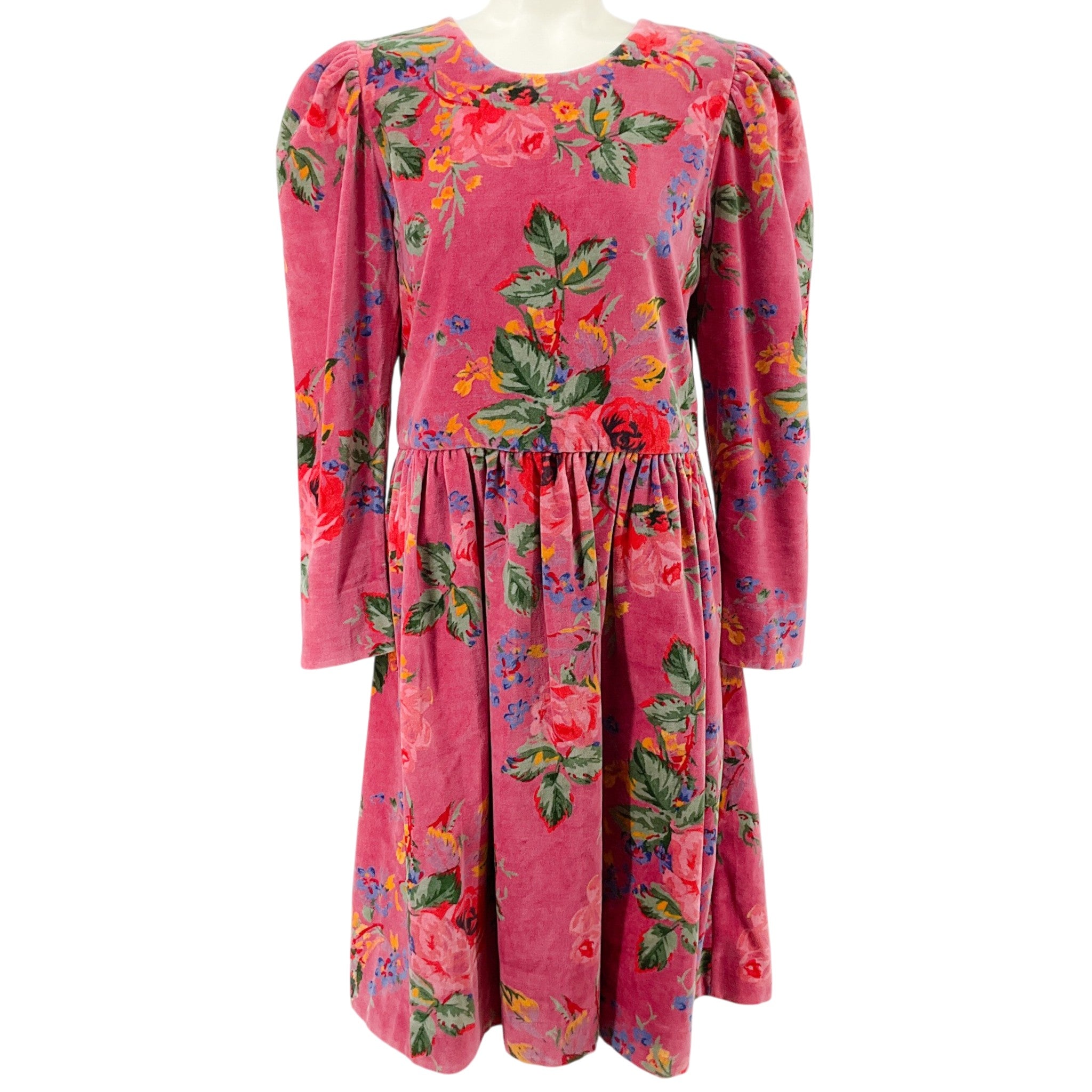 Alix of Bohemia Pink Floral Velvet Dress
